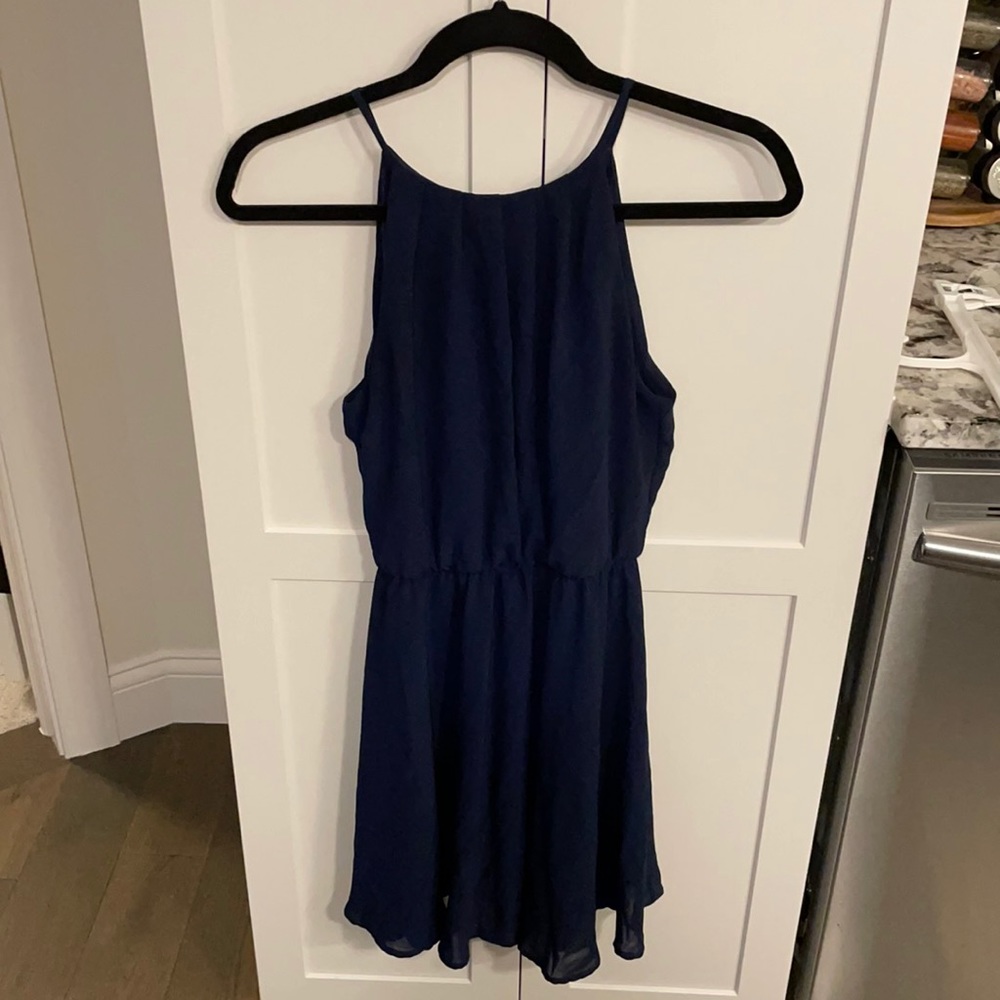 Open back Navy-blue dress
